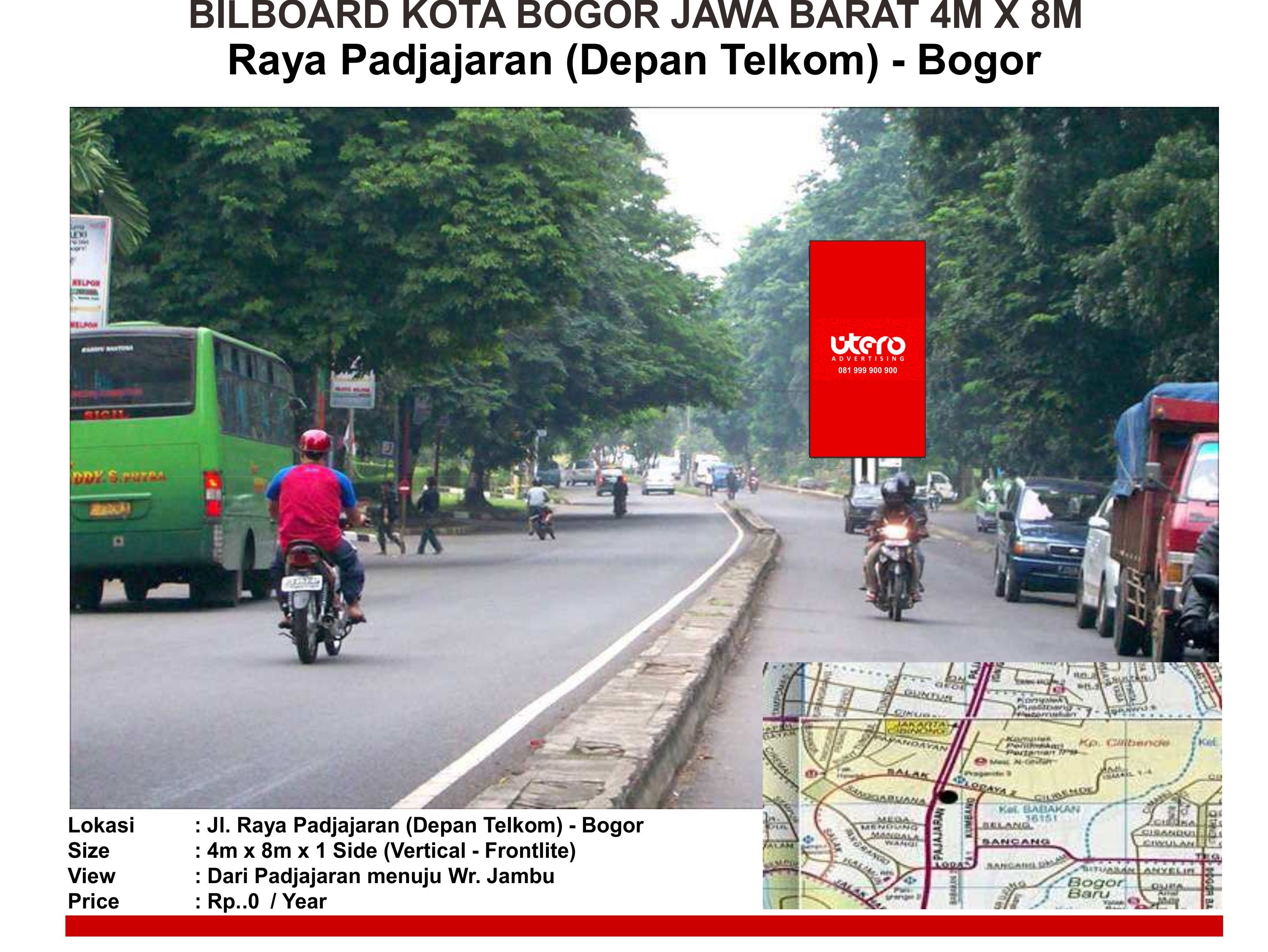 BILBOARD KOTA BOGOR, (depan telkom) JAWA BARAT 4M X 8M 