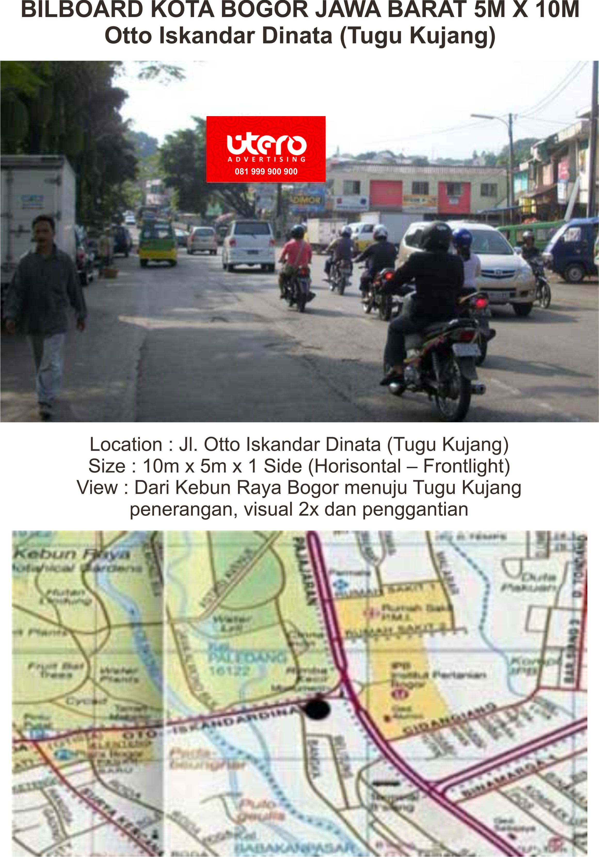 bilboard kota bogor (tugu kujang)