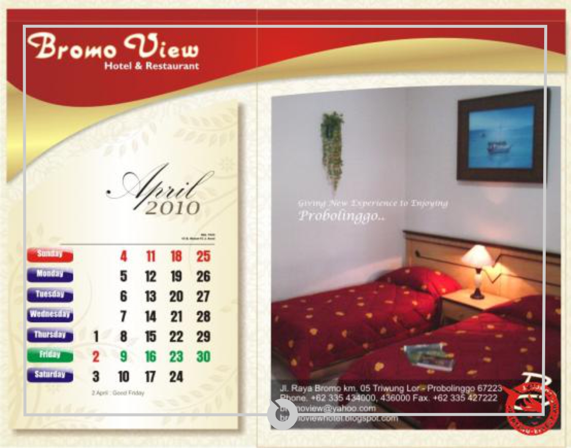 kalender april bromo view