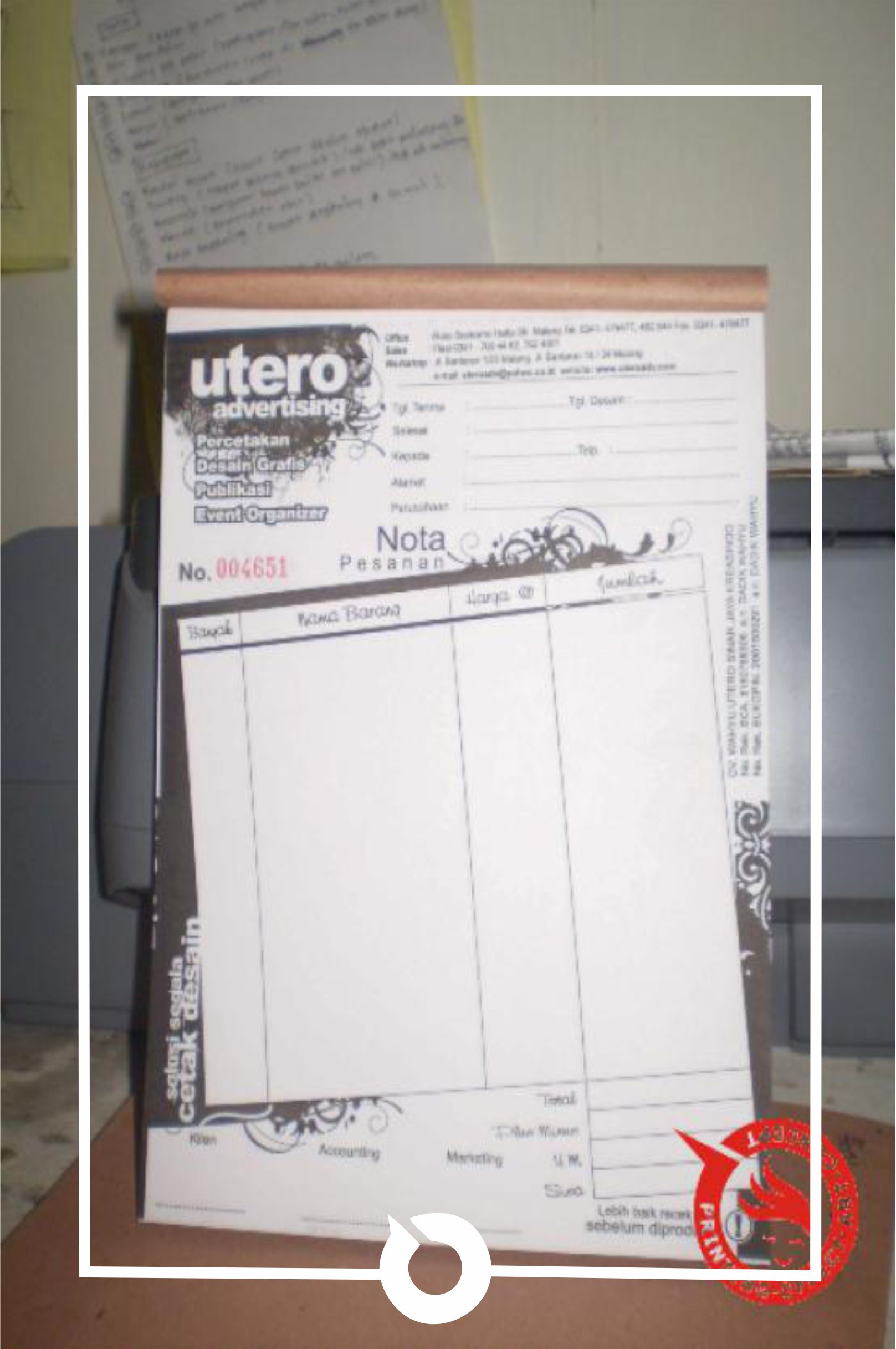 nota utero advertising