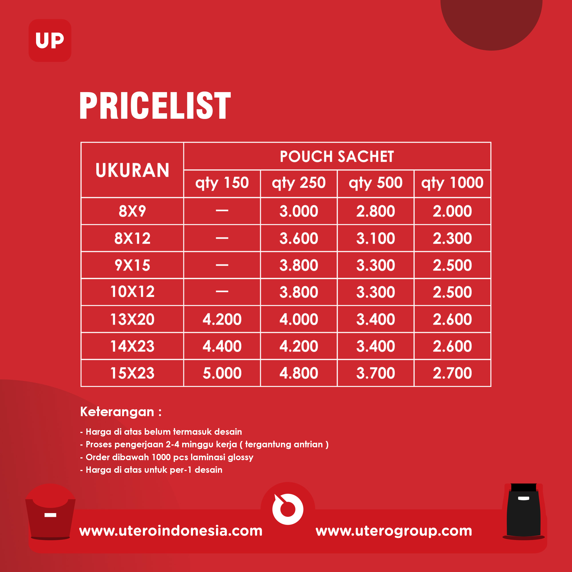 PRICELIST POUCH SACHET