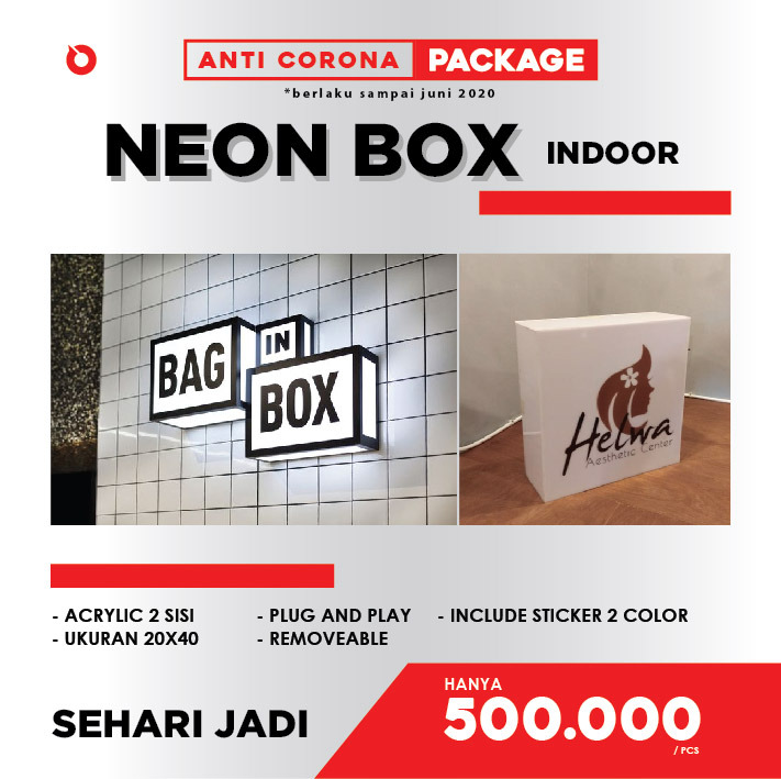 PROMO ANTI-CORONA - NEONBOX INDOOR
