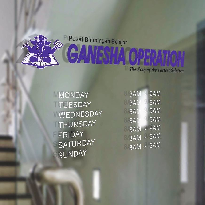 Stiker Cutting Ganesha Operation